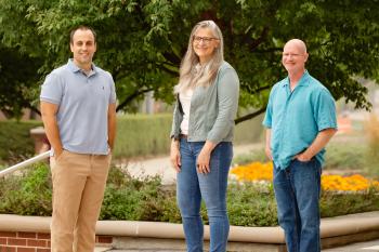 Nenad Miljkovic, left, Marianne Alleyne, center, and Don Cropek. Photo by L. Brian Stauffer