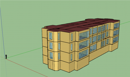 A model of the Uni High School building from the ISD team. 