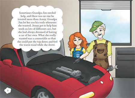 inside page of Jenny Saves a Convertible