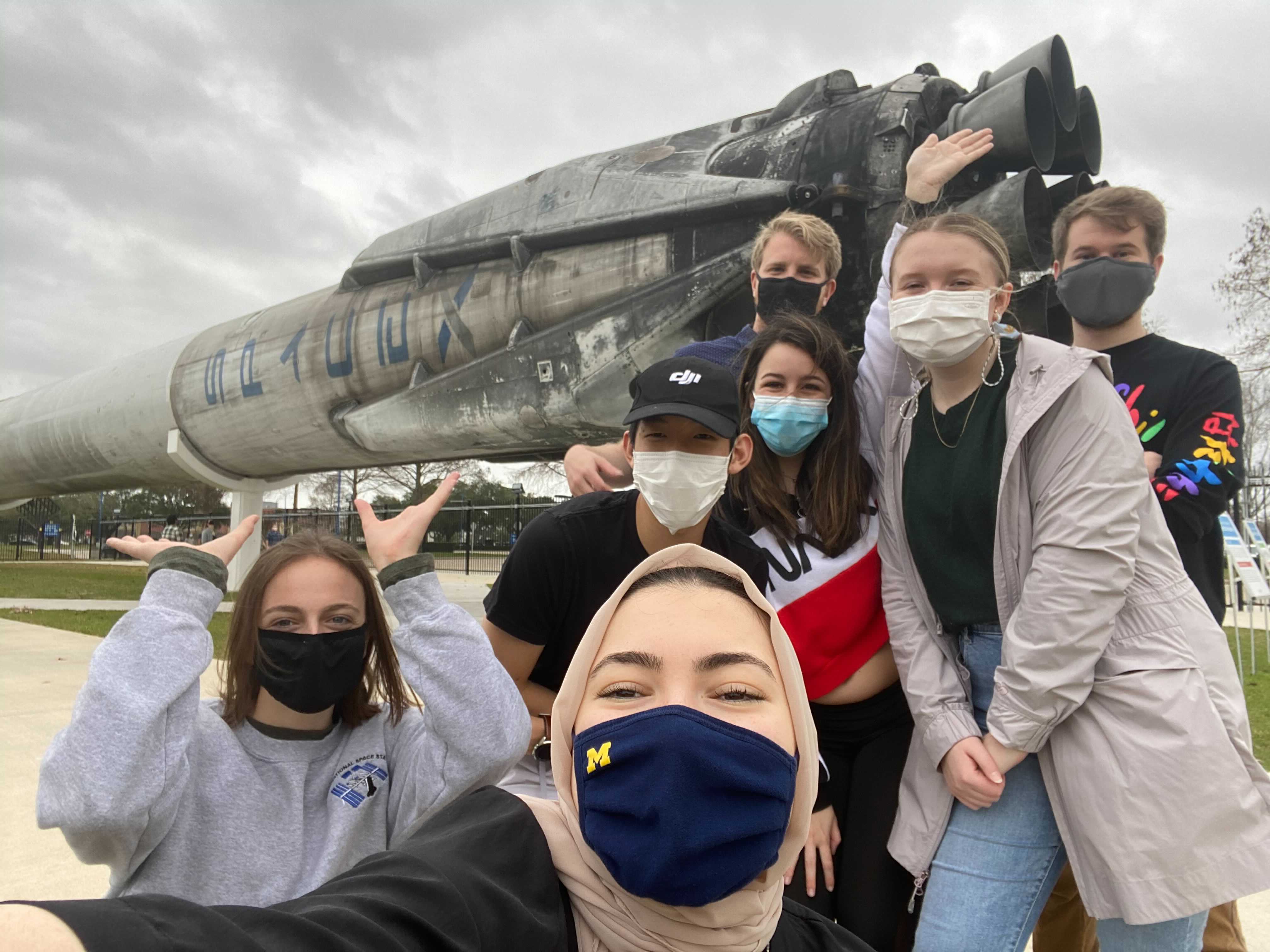 Justin explored the Space Center Houston (museum) with fellow Spring 2021 NASA JSC interns.